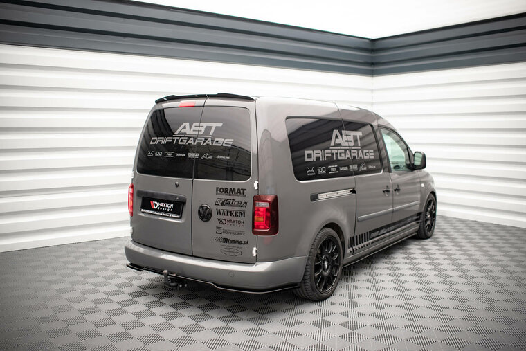 Sideskirt aanzets glanzend zwart passend voor VW Caddy 3 long version Maxton Design