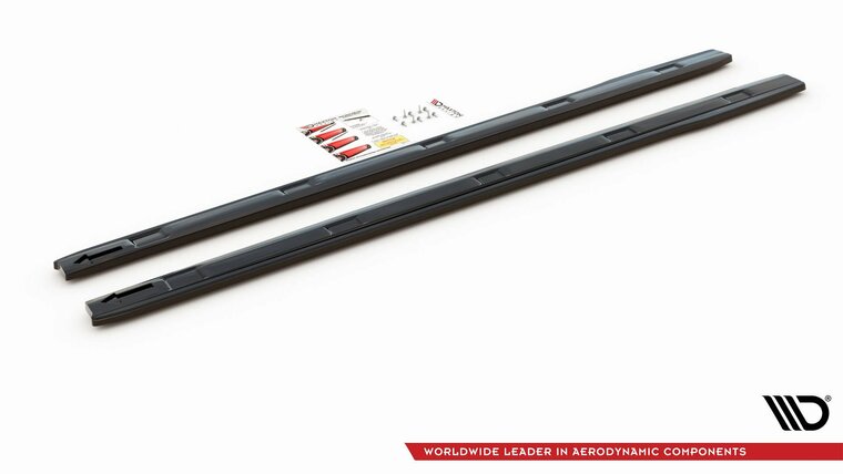 Sideskirt aanzets glanzend zwart passend voor VW Caddy 4 Maxton Design