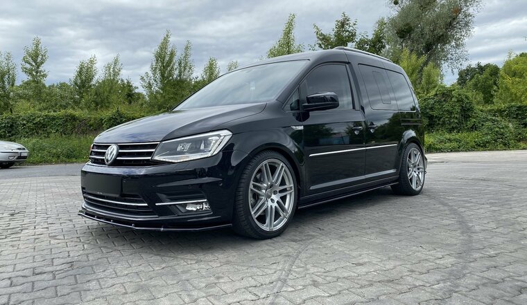 Sideskirt aanzets glanzend zwart passend voor VW Caddy 4 Maxton Design