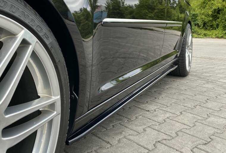 Sideskirt aanzets glanzend zwart passend voor VW Caddy 4 Maxton Design