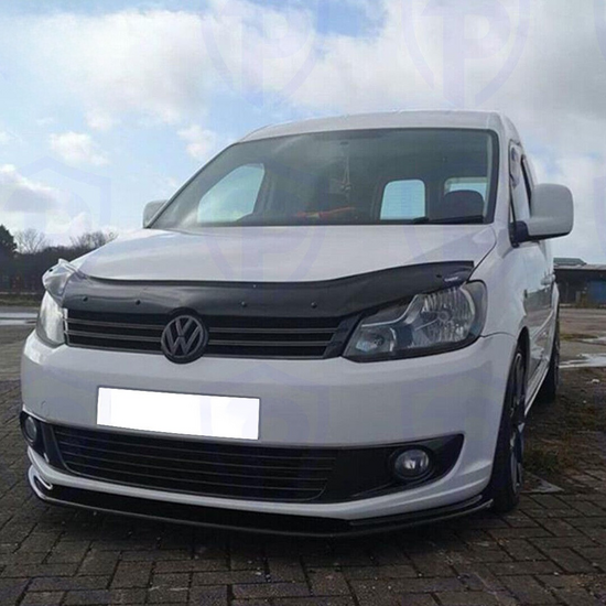 Front spoiler glanzend zwart passend voor VW Caddy 3 facelift model 2010 - 2015