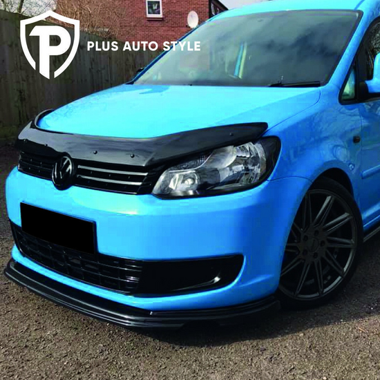 Front spoiler glanzend zwart passend voor VW Caddy 3 facelift model 2010 - 2015