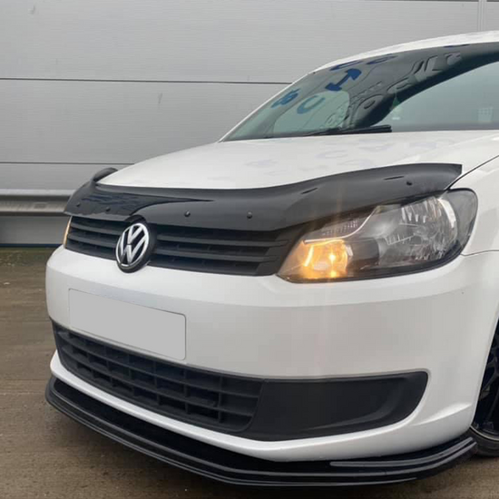 Front spoiler glanzend zwart passend voor VW Caddy 3 facelift model 2010 - 2015