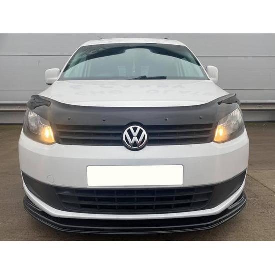 Front spoiler glanzend zwart passend voor VW Caddy 3 facelift model 2010 - 2015