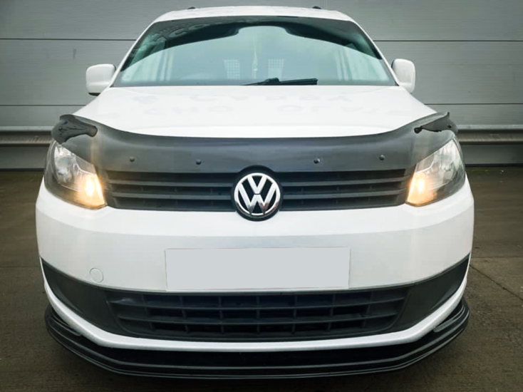 Front spoiler glanzend zwart passend voor VW Caddy 3 facelift model 2010 - 2015