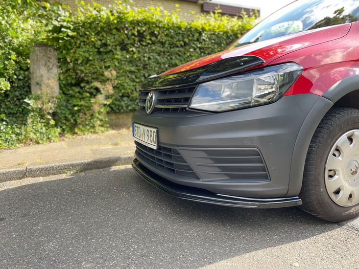 Front spoiler glanzend zwart passend voor VW Caddy 4 model 2015 - 2021