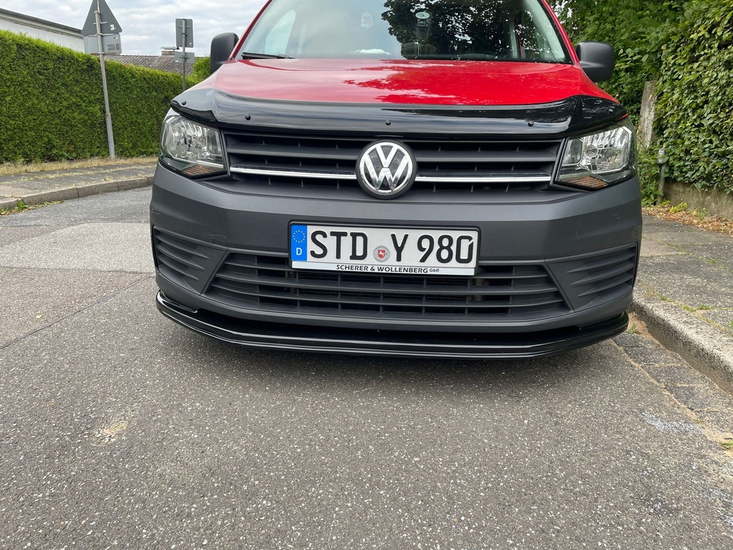 Front spoiler glanzend zwart passend voor VW Caddy 4 model 2015 - 2021