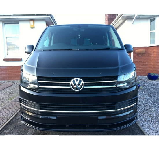 Front spoiler glanzend zwart passend voor VW Transporter T6 model 2015 - 2019