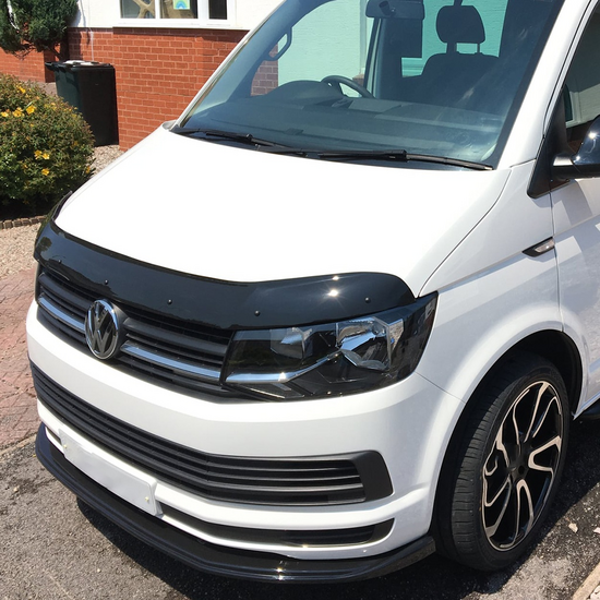 Front spoiler glanzend zwart passend voor VW Transporter T6 model 2015 - 2019