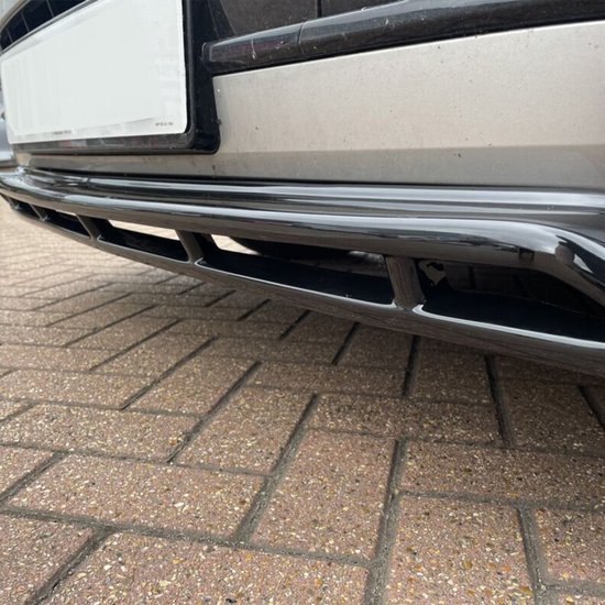 Front spoiler glanzend zwart passend voor VW Transporter T6.1 model 2019 - 2023 versie 3