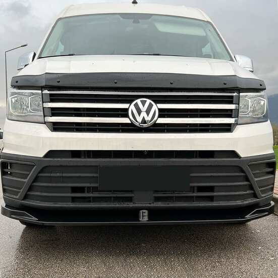 Front spoiler glanzend zwart versie 2 passend voor VW Crafter model vanaf 2017 en MAN TGE model vanaf 2017