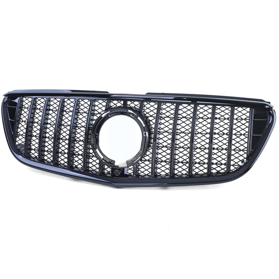 Glanzend zwarte gril passend voor Mercedes V-Klasse W447 model 2014 - 2019