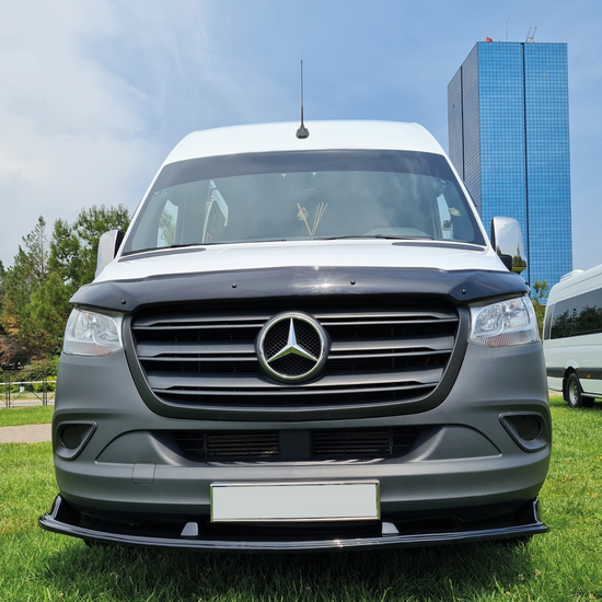 Front spoiler glanzend zwart passend voor Mercedes Sprinter W907 model vanaf 2018 versie 1