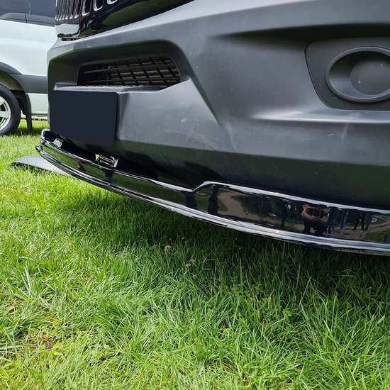 Front spoiler glanzend zwart passend voor Mercedes Sprinter W906 facelift model 2014 - 2018