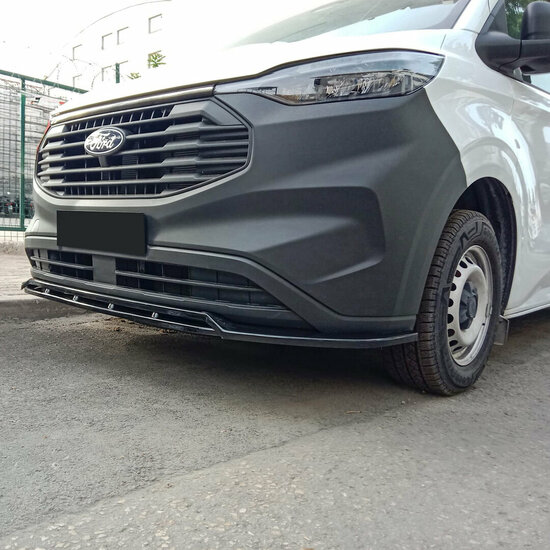 Front spoiler glanzend zwart passend voor Ford Transit Custom MK2 model vanaf 2023