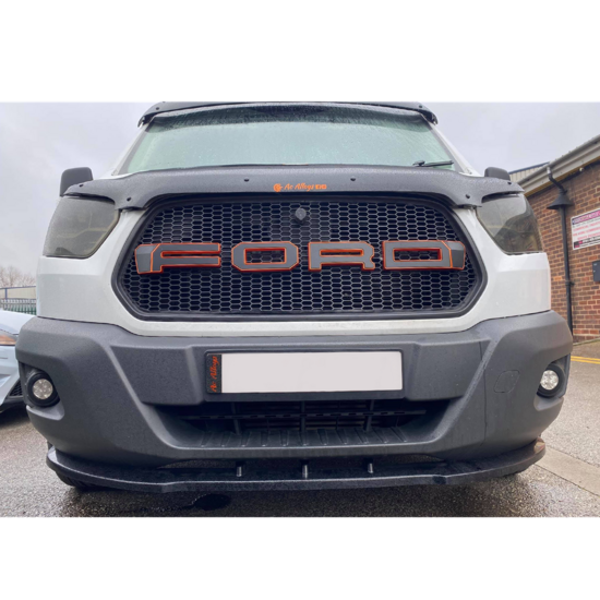 Front spoiler glanzend zwart passend voor Ford Transit Bus model 2013 - 2019