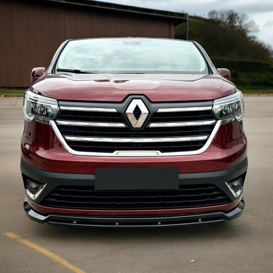 Front spoiler glanzend zwart passend voor Renault Trafic model vanaf 2022 versie 2