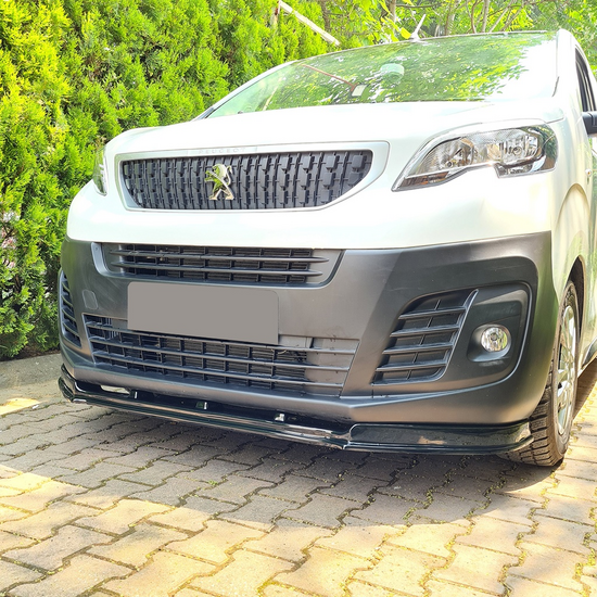 Front spoiler glanzend zwart passend voor Peugeot Expert 3rd GEN model vanaf 2016