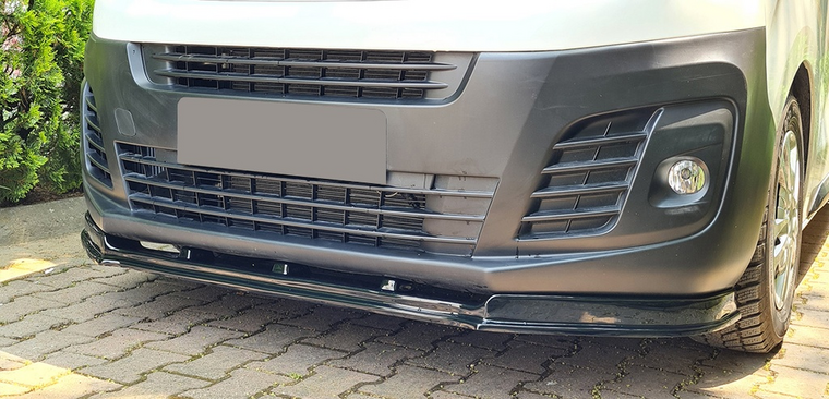 Front spoiler glanzend zwart passend voor Peugeot Expert 3rd GEN model vanaf 2016