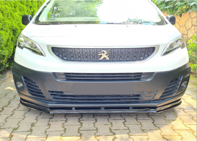 Front spoiler glanzend zwart passend voor Peugeot Expert 3rd GEN model vanaf 2016