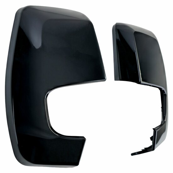 Glanzend zwarte spiegelkappen passend voor Ford Transit custom model 2012 - 2023 