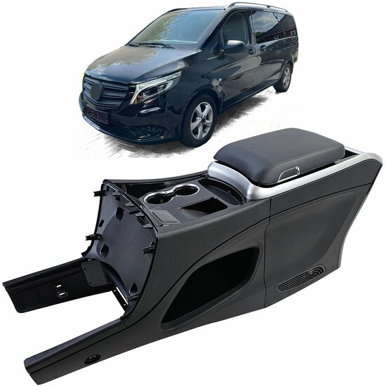Premium middenconsole zwart passend voor Mercedes V-Klasse W447 automaat