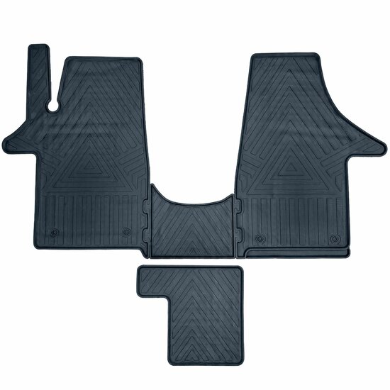Rubberen matten passend voor VW T5 en T6 6-delig model 2003 - 2019