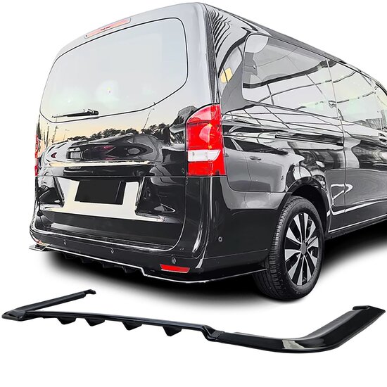 Glanzend zwarte diffuser passend voor Mercedes Vito W447 model 2014 - 2019