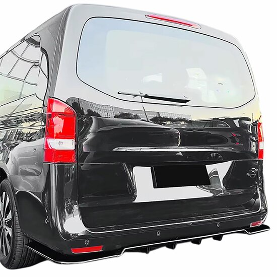 Glanzend zwarte diffuser passend voor Mercedes Vito W447 model 2014 - 2019