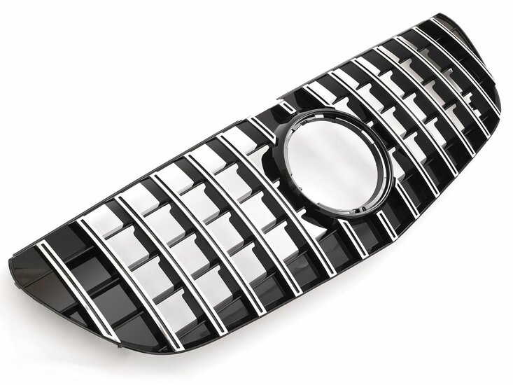 Glanzend zwarte grill met chromen accenten passend voor Mercedes W447 Vito model 2014 - 02/2019