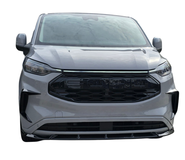 Voorspoiler glanzend zwart passend voor Ford Transit Custom (V710) MK2 model vanaf 2023