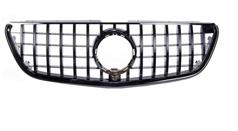 Glanzend zwarte gril GT passend voor Mercedes V-Klasse W447 model 2014 - 2019