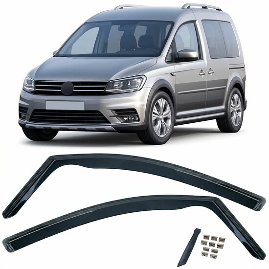 Zijwindschermen Dark passend voor Volkswagen Caddy 5 model vanaf 2020