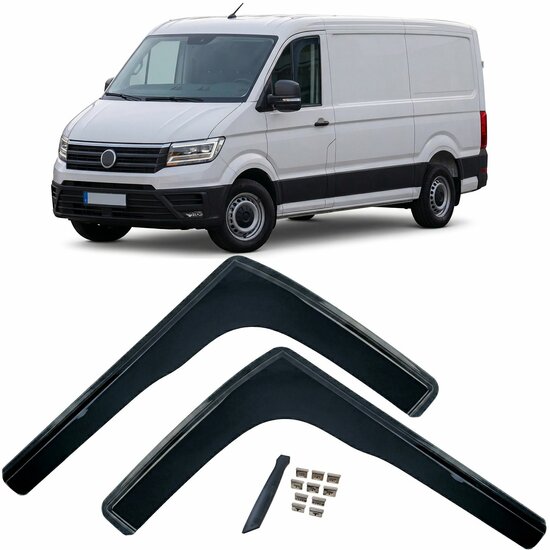 Zijwindschermen Dark passend voor Volkswagen Crafter model vanaf 2017