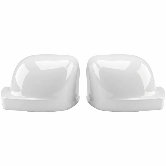 Glanzend witte spiegelkappen passend voor Renault Trafic III,  Opel Vivaro B, Fiat Talento en Nissan NV300