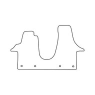 Automatten Velours passend voor Volkswagen Transporter T5, T6 en T6.1 alleen voormat, &eacute;&eacute;n geheel