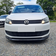 Front spoiler glanzend zwart passend voor VW Caddy 3 facelift model 2010 - 2015