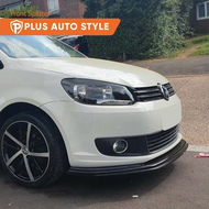 Front spoiler glanzend zwart passend voor VW Caddy 3 facelift model 2010 - 2015