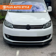 Front spoiler glanzend zwart passend voor VW Caddy 3 facelift model 2010 - 2015