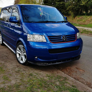 Front spoiler glanzend zwart passend voor VW Transporter T5 model 2003 - 2009