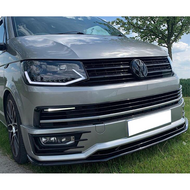 Front spoiler glanzend zwart passend voor VW Transporter T6 sportline model 2015 - 2019