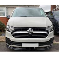 Front spoiler glanzend zwart passend voor VW Transporter T6.1 model 2019 - 2023 