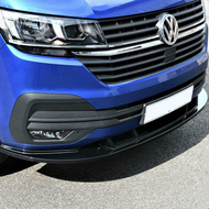 Front spoiler glanzend zwart passend voor VW Transporter T6.1 model 2019 - 2024 versie 2