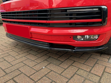 Front spoiler glanzend zwart passend voor VW Transporter T6 model 2015 - 2019 versie 2
