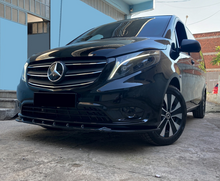 Front spoiler glanzend zwart passend voor Mercedes Vito W447 facelift model vanaf 2020