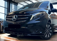 Front spoiler glanzend zwart passend voor Mercedes Vito W447 facelift model vanaf 2020