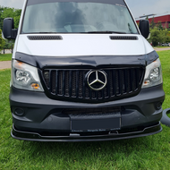 Front spoiler glanzend zwart passend voor Mercedes Sprinter W906 facelift model 2014 - 2018