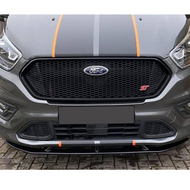 Front spoiler glanzend zwart passend voor Ford Transit Custom MK1 model 2012 - 2023 met sportline voorbumper