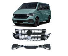 Glanzend zwart gril met glanzend zwarte bumper grillen passend voor VW Transporter T6.1