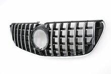 Glanzend zwarte grille met chromen accenten passend voor Mercedes V-Klasse W447 facelift met AMG-line voorbumper